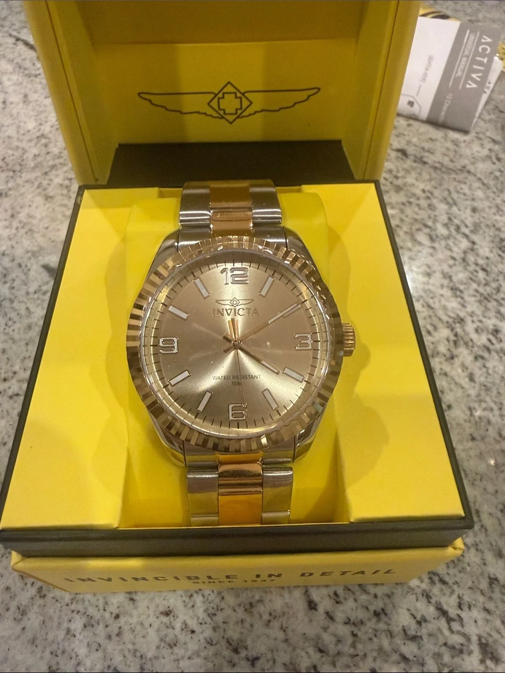 Invicta Two-Tone Gold and Silver Men's Bracelet Watch